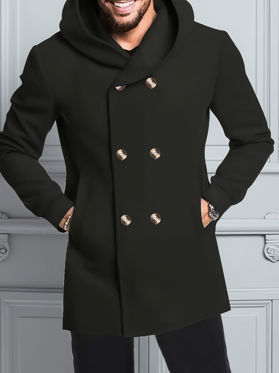 LAURENT | MANTEAU MIDI À CAPUCHE POUR HOMMES