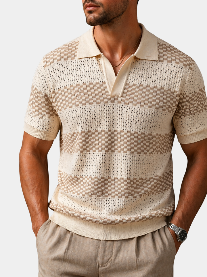 Marcel | POLO EN MAILLE À RAYURES POUR HOMMES