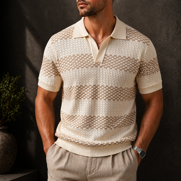 Marcel | POLO EN MAILLE À RAYURES POUR HOMMES