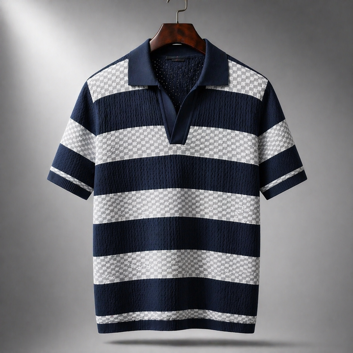 Marcel | POLO EN MAILLE À RAYURES POUR HOMMES