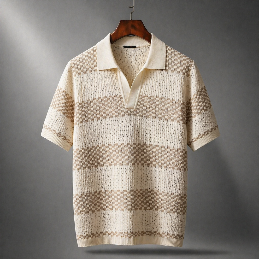 Marcel | POLO EN MAILLE À RAYURES POUR HOMMES