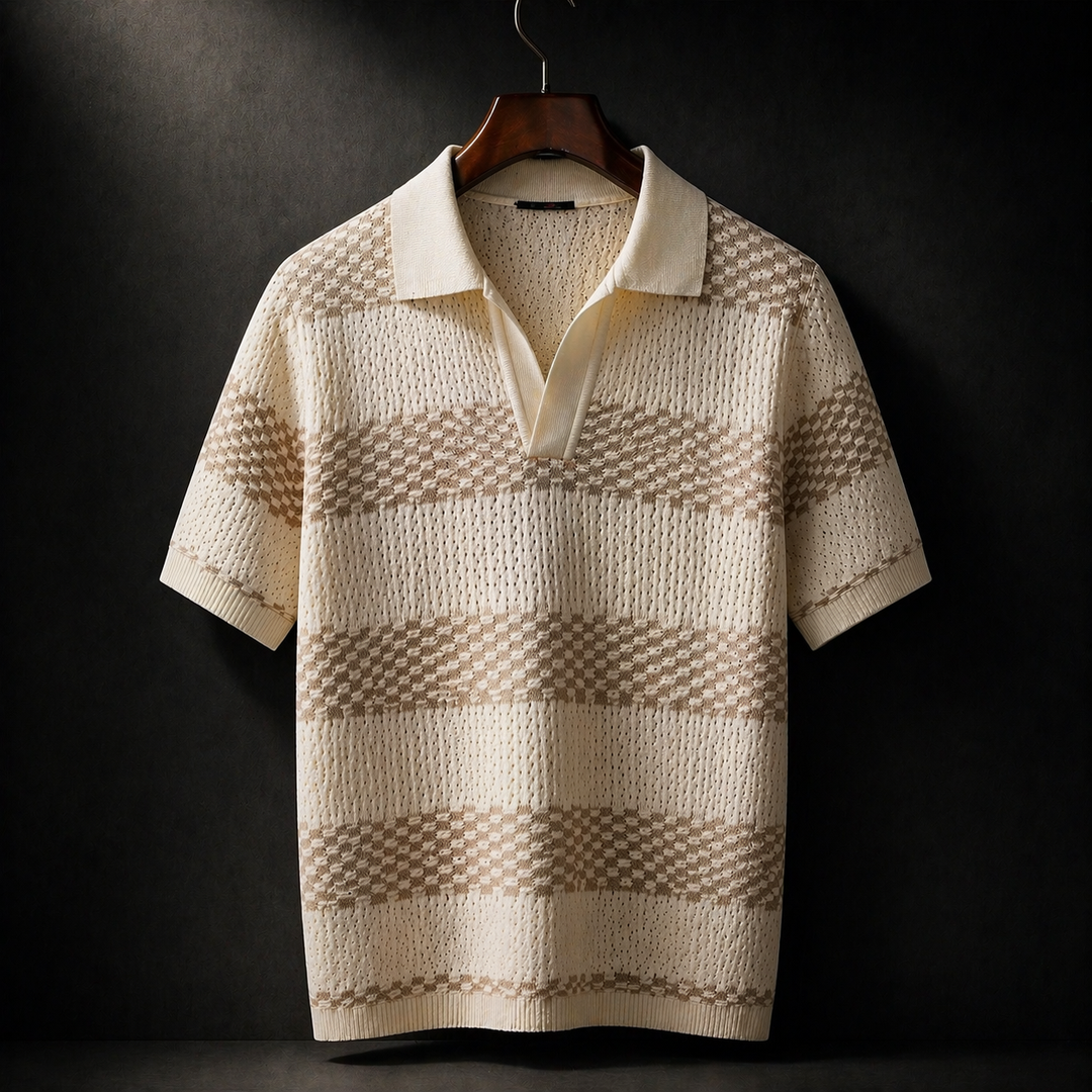 Marcel | POLO EN MAILLE À RAYURES POUR HOMMES
