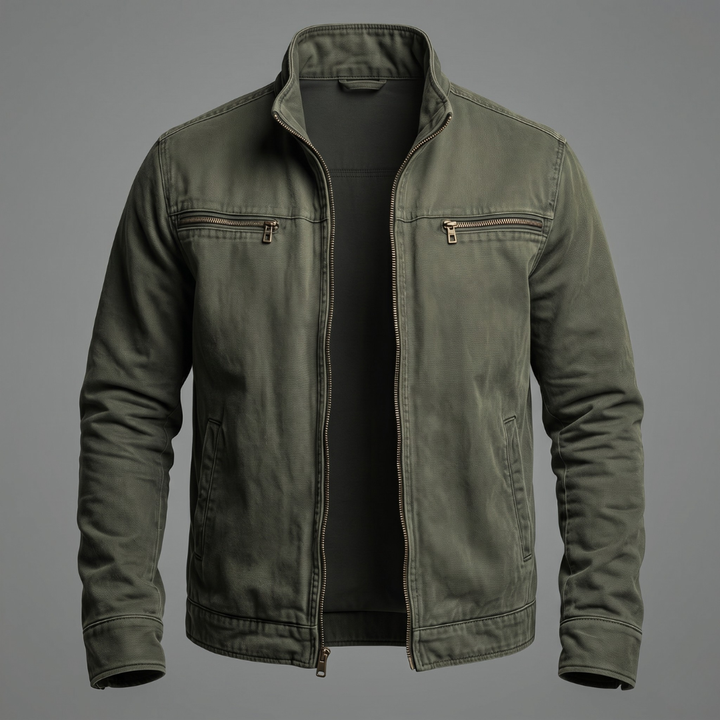 KAVIRO ATELIER | Veste en coton vintage à fermeture zippée