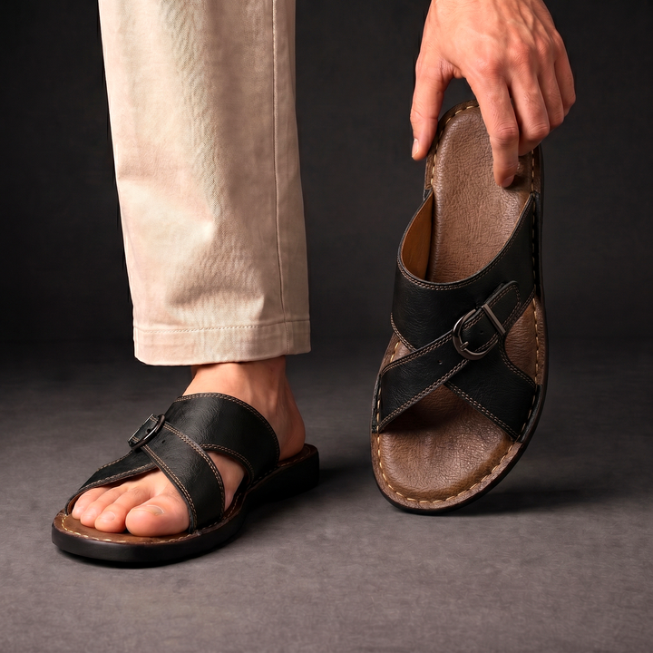 ÉLIAN™ | Sandales Élégantes en Cuir pour Homme