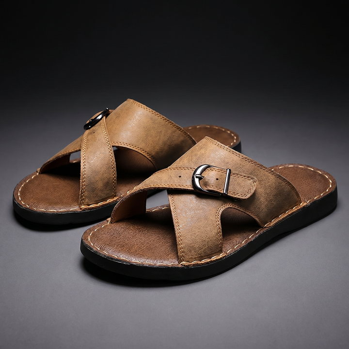 ÉLIAN™ | Sandales Élégantes en Cuir pour Homme