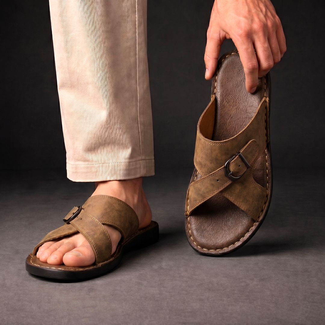 ÉLIAN™ | Sandales Élégantes en Cuir pour Homme